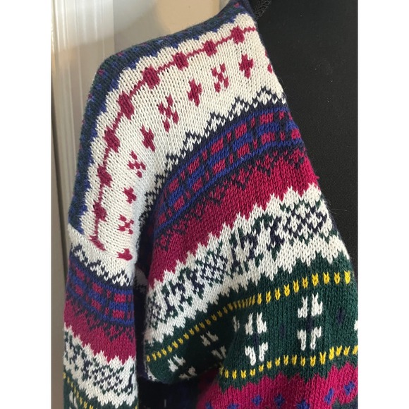 Vintage French Cardigan Ramie and Cotton Sweater by Paris International Size Med - Picture 3 of 7